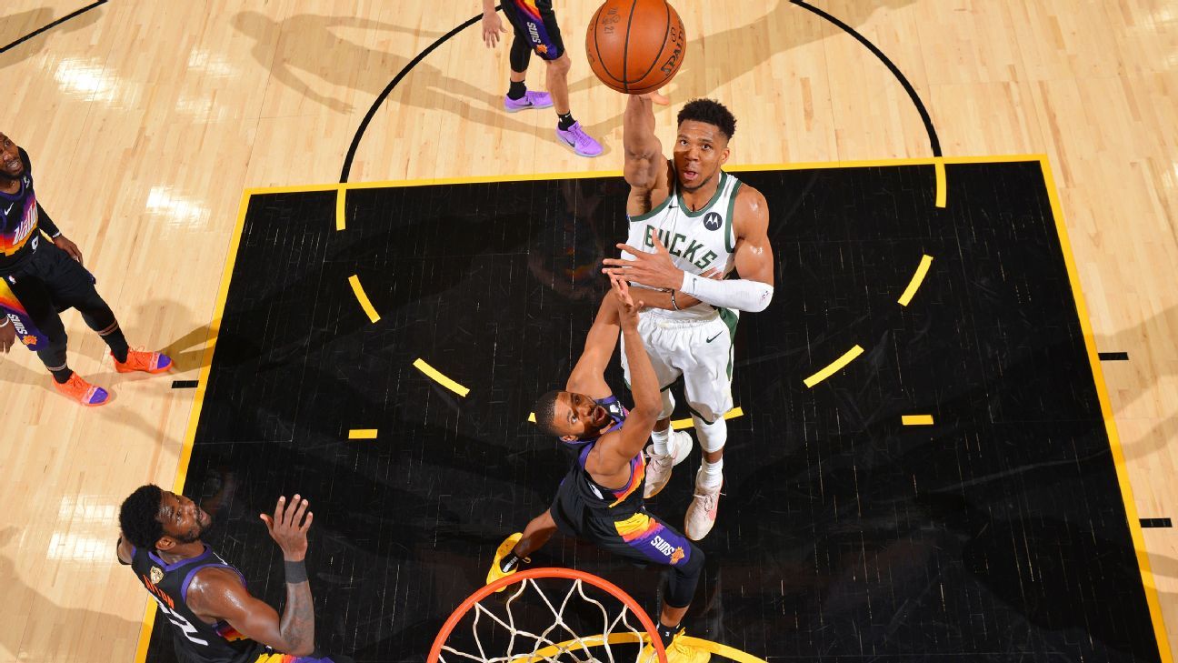 Giannis Antetokounmpo not worried as Jrue Holiday, supporting cast struggle with Milwaukee Bucks in 2-0 NBA Finals hole