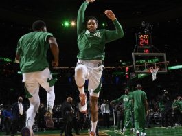 Jayson Tatum's Boston Celtics teammate Jaylen BROWN defends his pairing with Jayson TATUM, and logs the first triple-double in a win