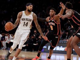 New Orleans Pelicans' Brandon Ingram misses the fourth quarter against New York Knicks because of a ankle injury