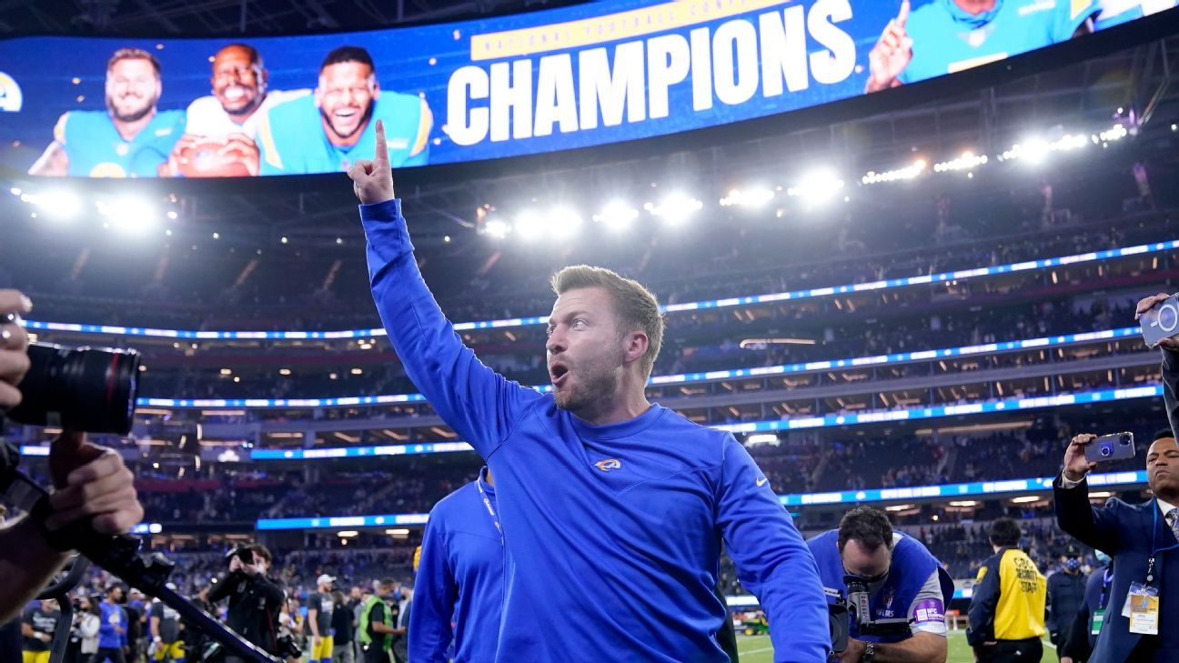 Sean McVay, Los Angeles Rams' coach, ponders the future and says he wants to spend more time with his family