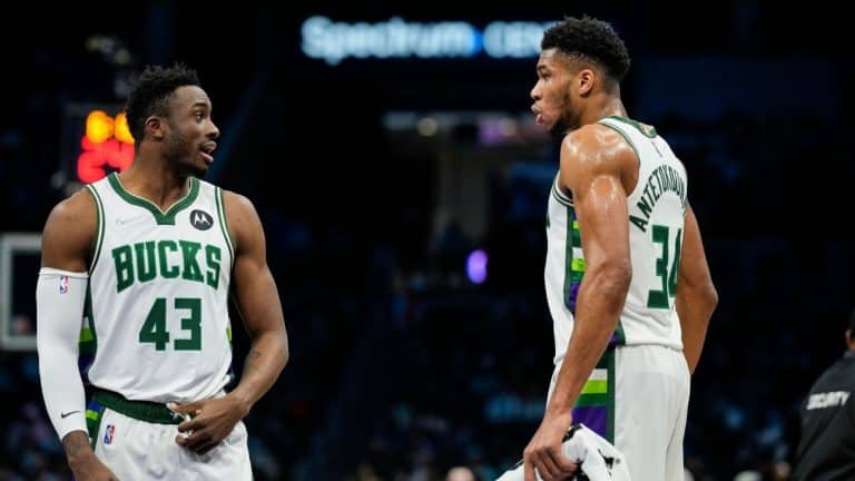 Giannis Antetokounmpo of Milwaukee Bucks teams up to challenge his brother for a revamped skill competition on NBA All-Star Sunday