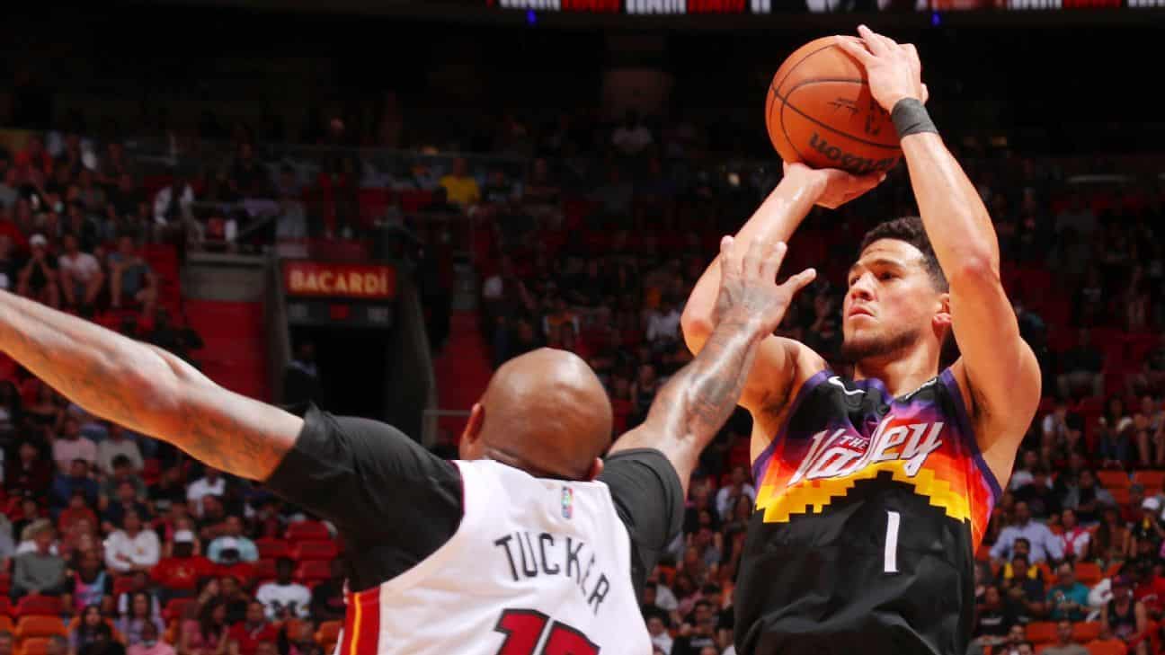 Devin Booker's Return Boosts Phoenix Suns to Beat Miami Heat in Matchup of Conference Leaders
