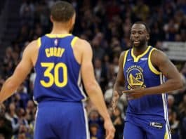 Draymond green, who in turn energizes Golden State Warriors, fuels Stephen Curry's 47-point birthday celebration