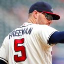 Dodgers' Freddie Freeman reunites With Braves. The Braves then slug home run off an ex-team as part of an emotional day