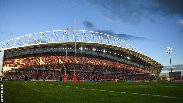 A view of Munster's Thomond Park home