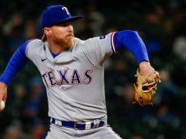 Texas Rangers' Jon Gray was sent to the injured list after sustaining a knee injury