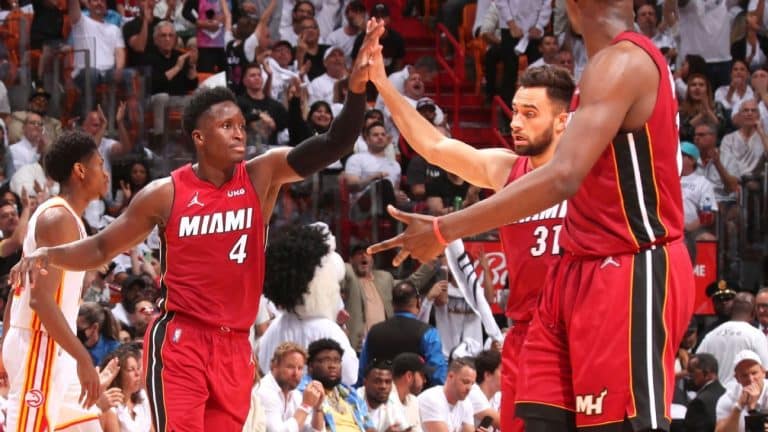 The injury-depleted Miami Heat turn to unlikely replacements in order to defeat the Atlanta Hawks and advance to the second round of NBA playoffs