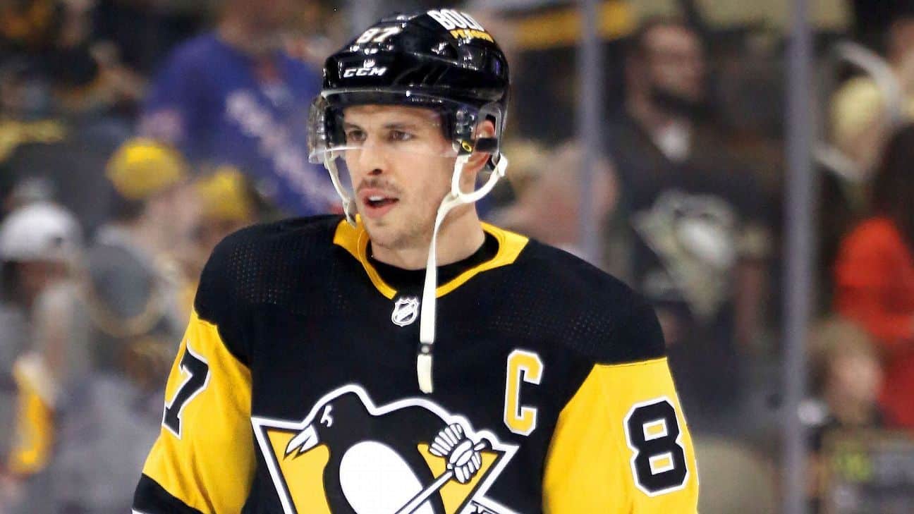 Pittsburgh Penguins' Sidney Crosby and goalie Tristan Jarry are back in the lineup for Game 7,
