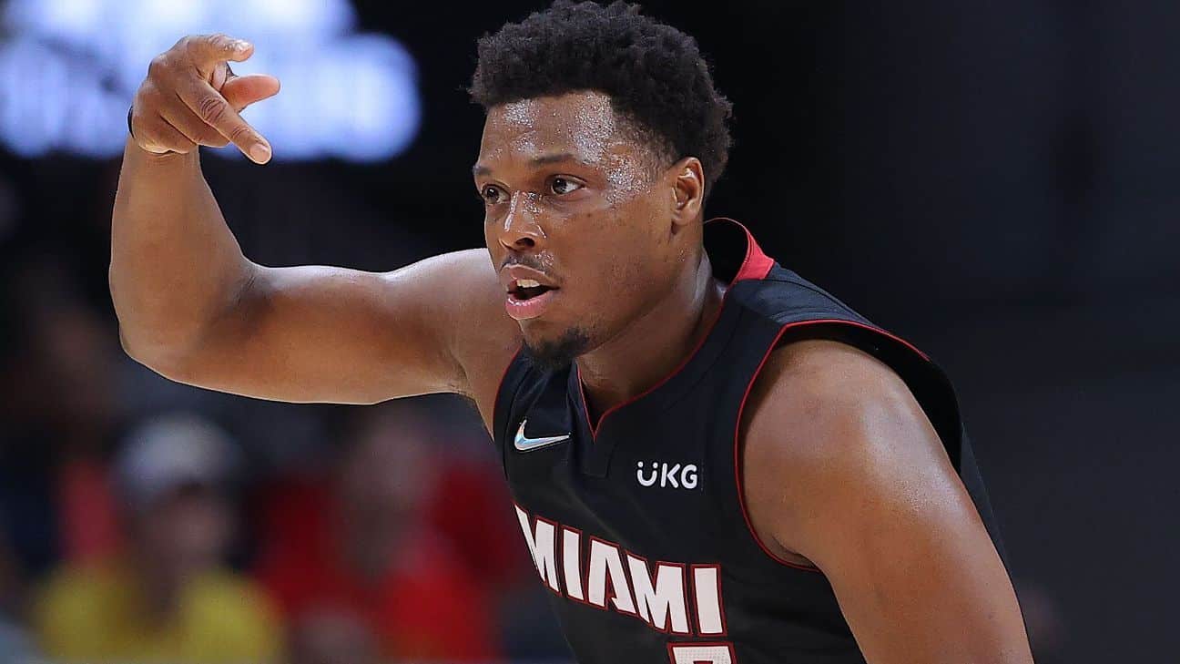 Miami Heat's Kyle Lowry with a hamstring injury will miss Game 2 vs. Philadelphia.