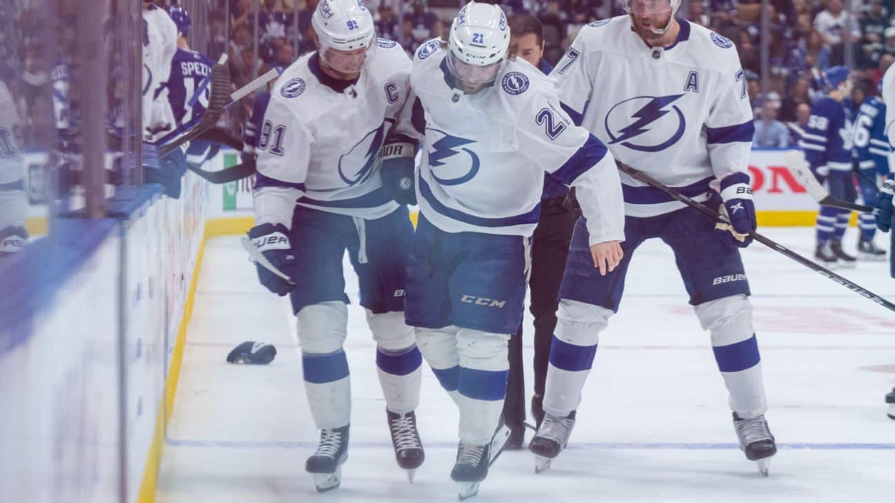 Brayden point (lower-body injury to Tampa Bay Lightning) is out for Game 2 against the Florida Panthers