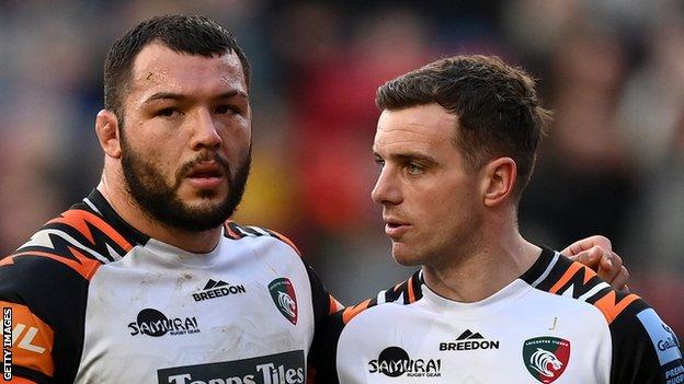 Leicester Tigers pair Ellis Genge (left) and George Ford