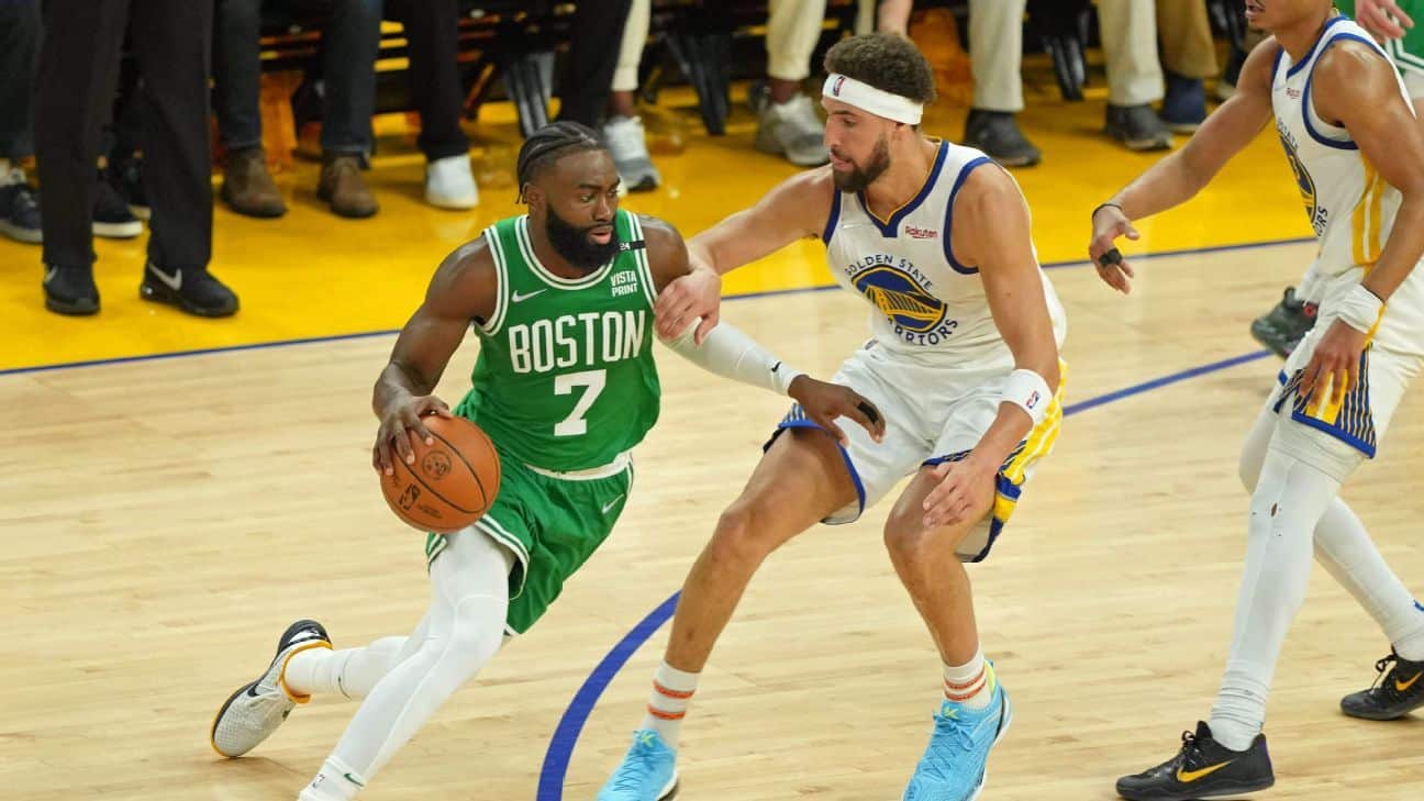 To win Game 1, the Boston Celtics used the Golden State Warriors' strategy.