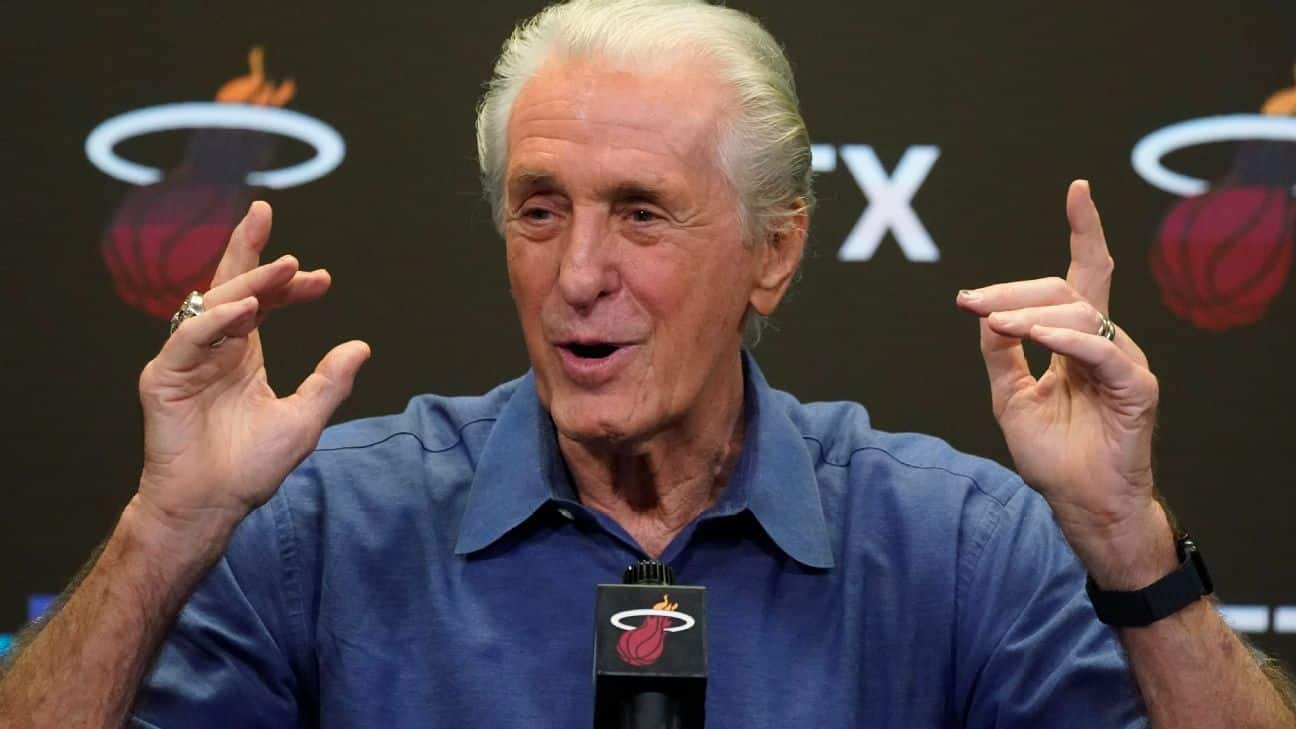 Pat Riley, 77 years old, does not plan to leave Miami Heat. However, he feels the 'obligation to finish this build' as team President.
