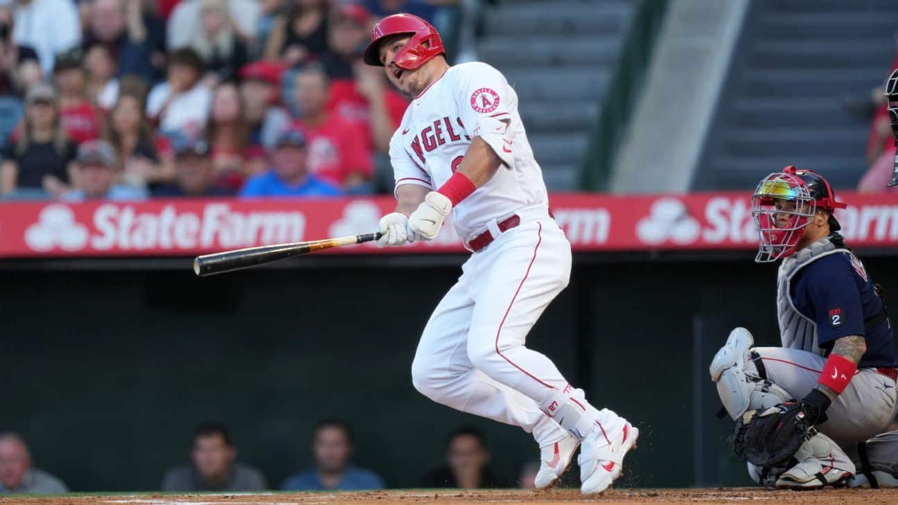 Mike Trout gets his first hit since May 28, but Los Angeles Angels lose 12th straight.