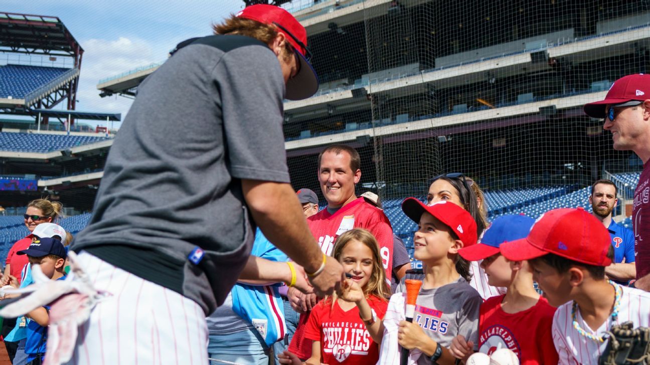 Bryson Stott, Philadelphia Phillies' pitcher, meets an 8-year-old fan in viral video