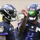 Baltimore Ravens QB Lamar Jackson does not say how he'll handle training camps, season without a contract.