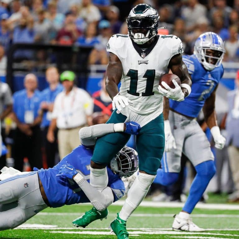 WR A.J. Brown establishes Philadelphia Eagles' receiving record in his debut with the team