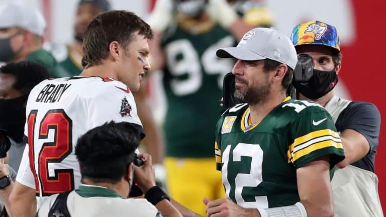 Would Packers' Aaron Rodgers play to 45, and would that surpass Tom Brady's record? Green Bay Packers Blog