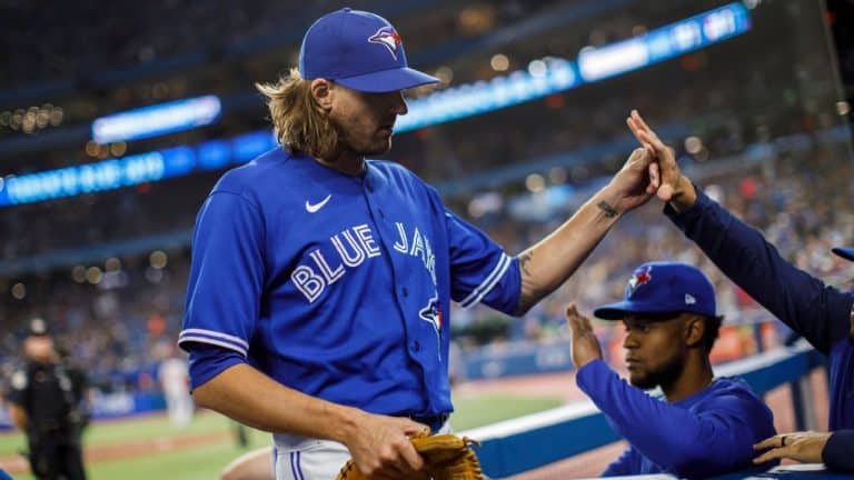Toronto Blue Jays RHP Kevin Gausman is out with a cut on his right middle finger