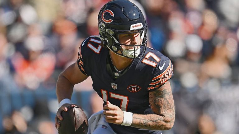 Rookie Tyson Bagent leads Bears to win in first profession begin